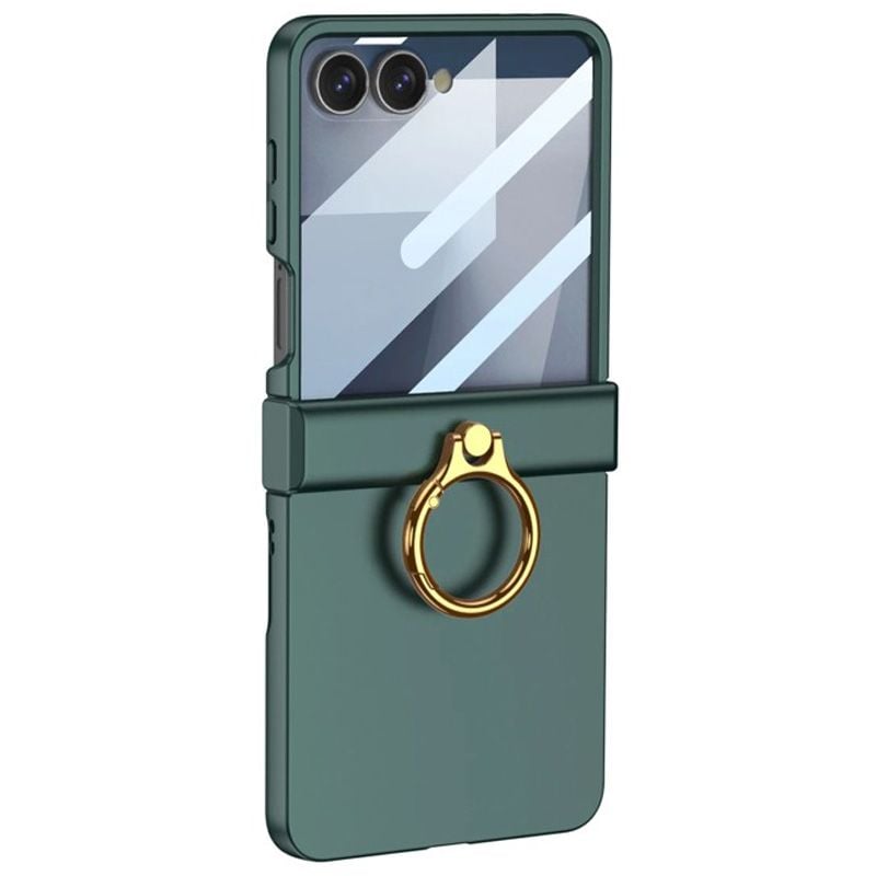 Husa Smart Grip pentru Samsung Galaxy Z Flip 7, Inel de sustinere, Verde Engros