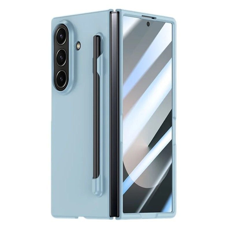 Husa Smart Pen pentru Samsung Galaxy Z Fold 7, Pix digital inclus, Albastru deschis Engros