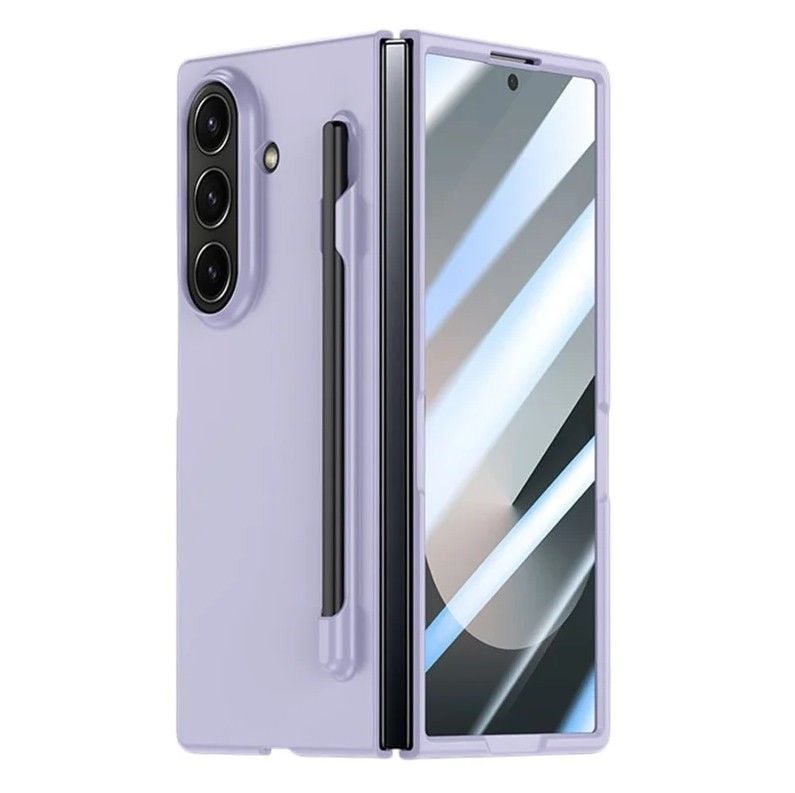 Husa Smart Pen pentru Samsung Galaxy Z Fold 7, Pix digital inclus, Mov Engros