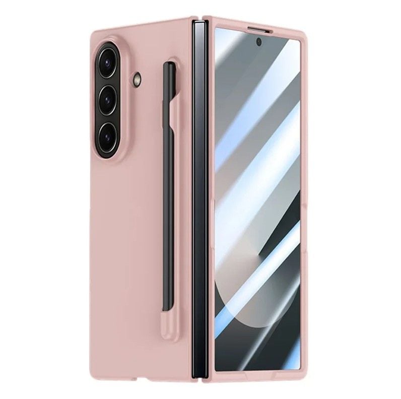 Husa Smart Pen pentru Samsung Galaxy Z Fold 7, Pix digital inclus, Roz Engros