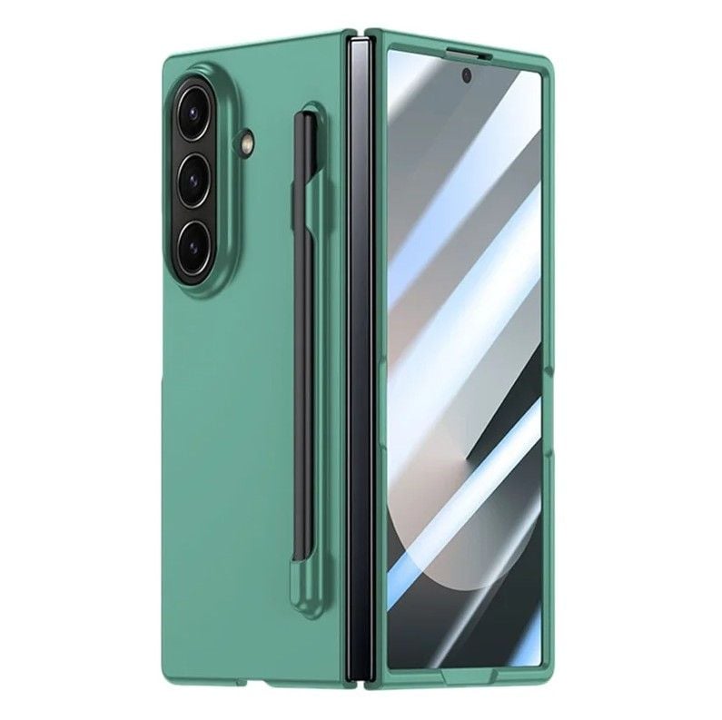 Husa Smart Pen pentru Samsung Galaxy Z Fold 7, Pix digital inclus, Verde inchis Engros