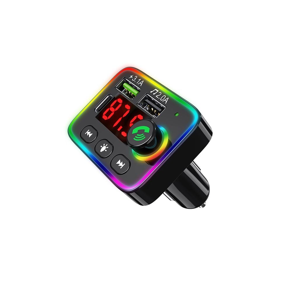 Modulator FM Auto, X-Start CC076, Bluetooth 5.0, 2x USB, Iluminare RGB, Afișaj LED și Control Apeluri Engros