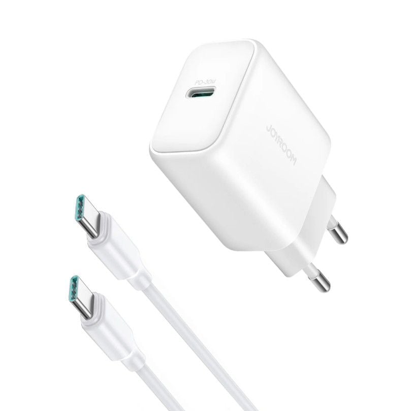 Adaptor JR-TCF24 Joyroom, Cablu Type-C inclus, Incarcare rapida 30W, Port Type-C, Alb Engros