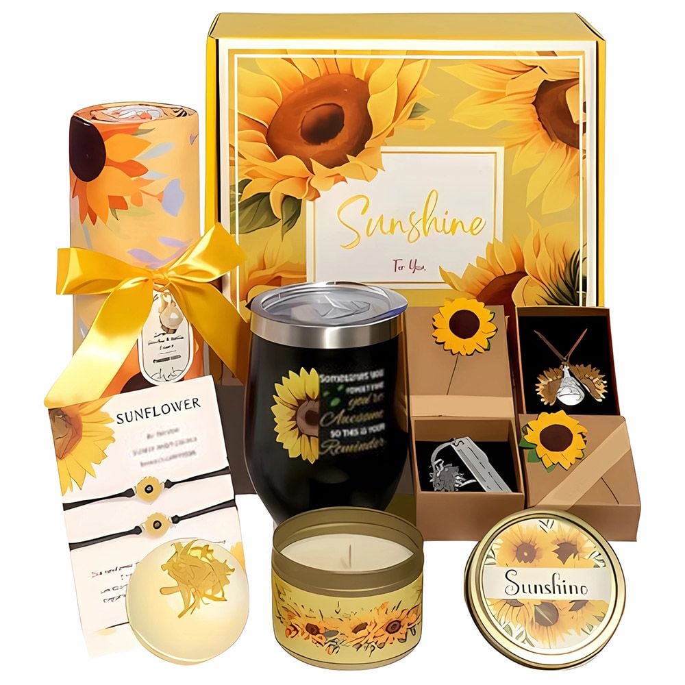 Set Cadou Sunshine, Bijuterii Simbolice, Relaxare, Răsfăț si Energie Bună, Galben Engros