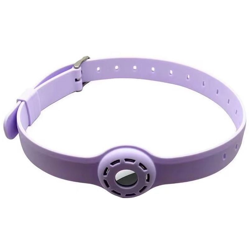 Zgarda Sport cu Suport Airtag, Anti Pierdere, Ajustabila, Silicon, Mov Engros