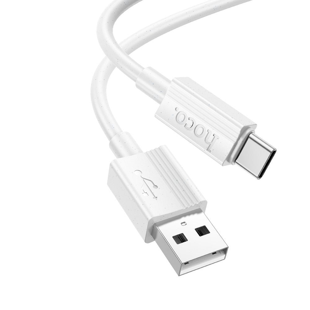 Cablu de incarcare USB A la Type-C, Fast Charge, 3A, Hoco X107, 1m, Alb Engros