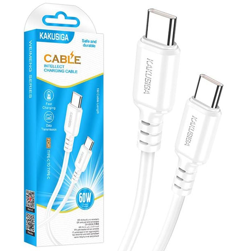 Cablu KSC-982 cu Type-C, Compatibil iPhone 15/16 si Android, Transfer Date 60W, Alb Engros
