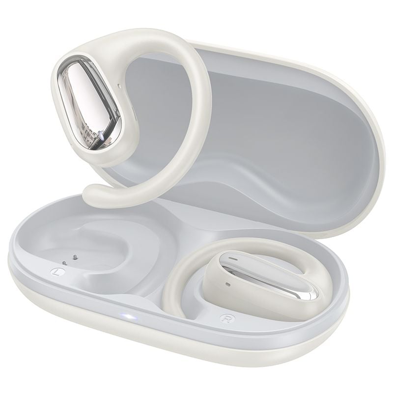 Casti Bluetooth Hoco EA4 Open-Ear, Capacitate 500mAh, Autonomie 6 Ore, Design ergonomic, Cream Engros