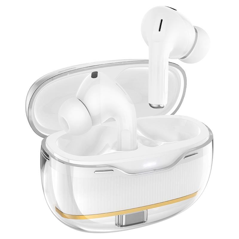 Casti Bluetooth Hoco EW54, Microfon, 300mAh, TWS, Timp utilizare 4 ore, Alb Engros