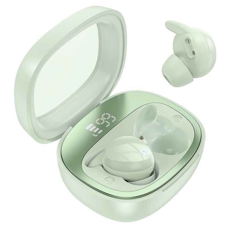 Casti Bluetooth Hoco EW65 Shadow, Capacitate 500mAh, Autonomie 4 Ore, Afisaj Digital, Verde Engros