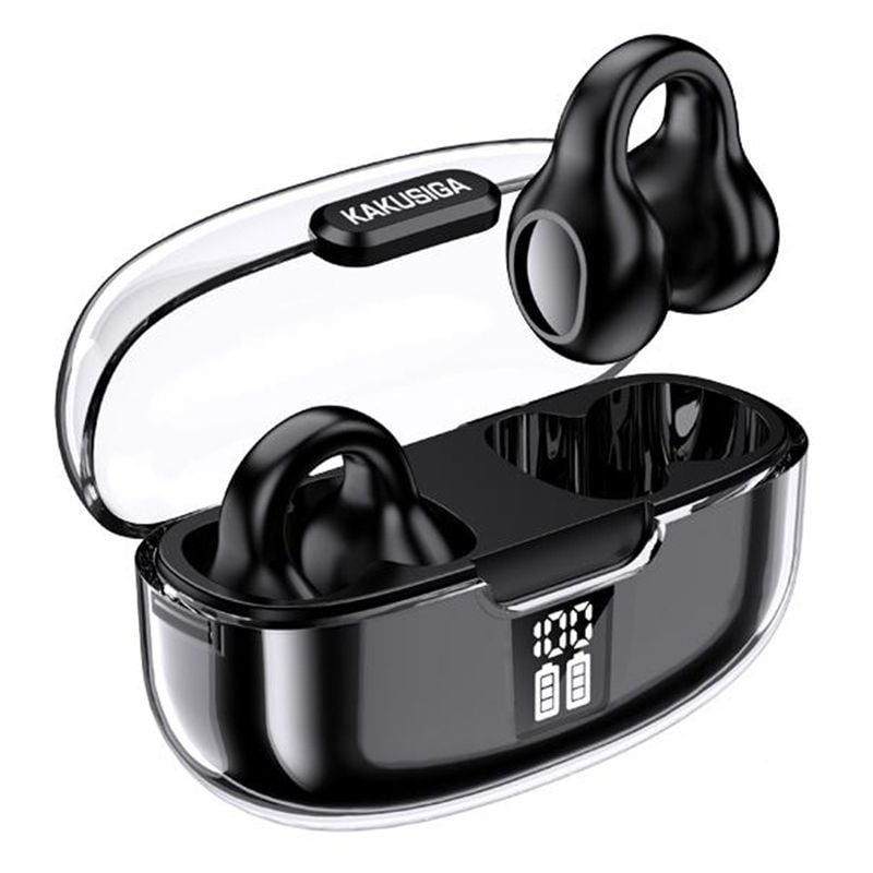 Casti Wireless cu Clips, KSC-1113, Bluetooth si TWS, Autonomie 5 ore, Baterie 300mAh, Microfon, Negru Engros