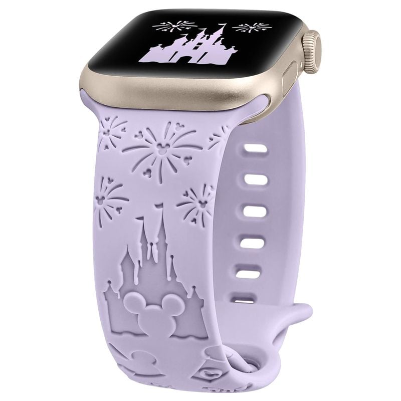 Curea Castel Disney pentru Apple Watch, Reglabila, Silicon, Mov - 44/45/46/49 mm Engros