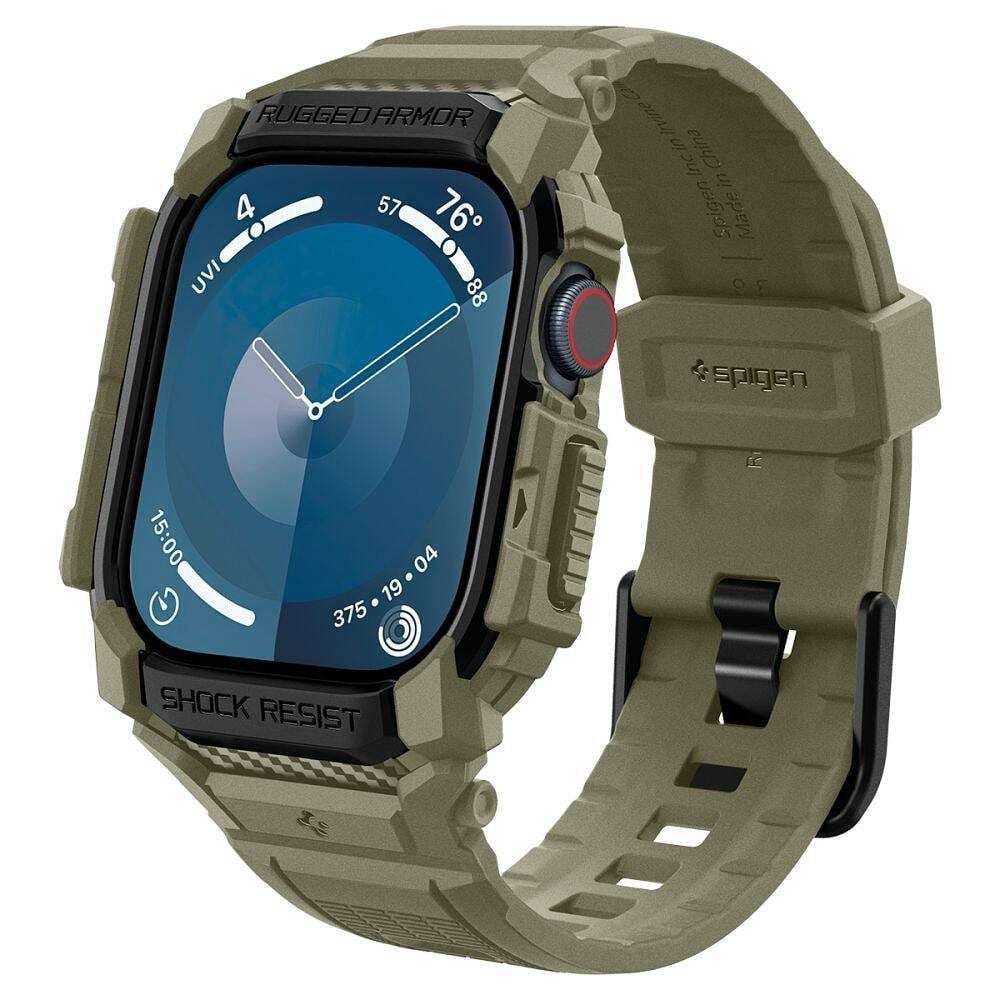 Curea cu Husa pentru Apple Watch, Spigen Rugged Armor PRO, 46 mm, Khaki Engros