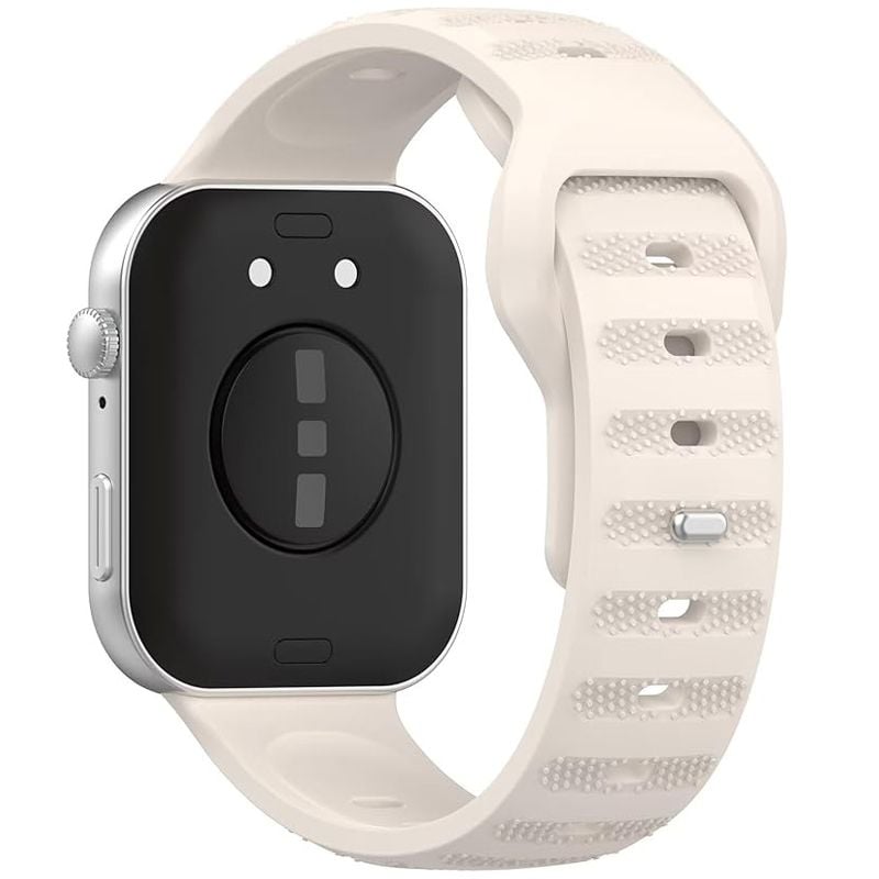 Curea Dot Texture, Sport, Huawei Watch Fit 3, Ajustabila, Silicon moale, Starlight Engros