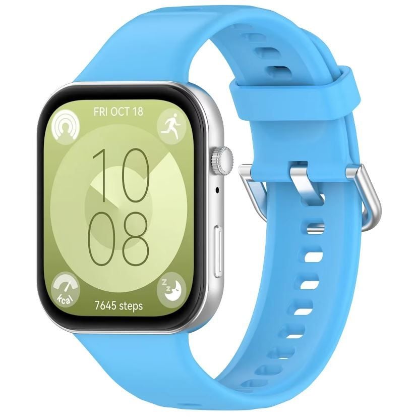 Curea Sport din Silicon, Compatibila cu Huawei Watch Fit 3, Subtire, Ajustabila, Albastru Engros