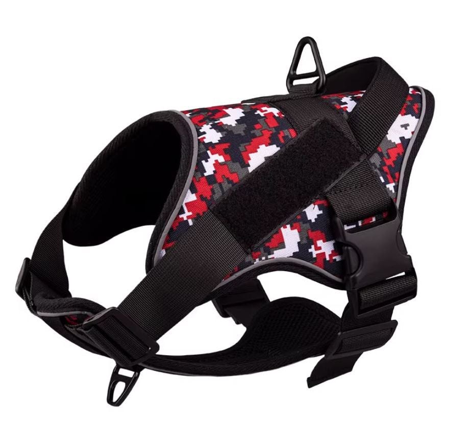 Ham Guardian, Maner de control, Marimea L, pentru Caini, Textil dens, Rosu-Alb Engros