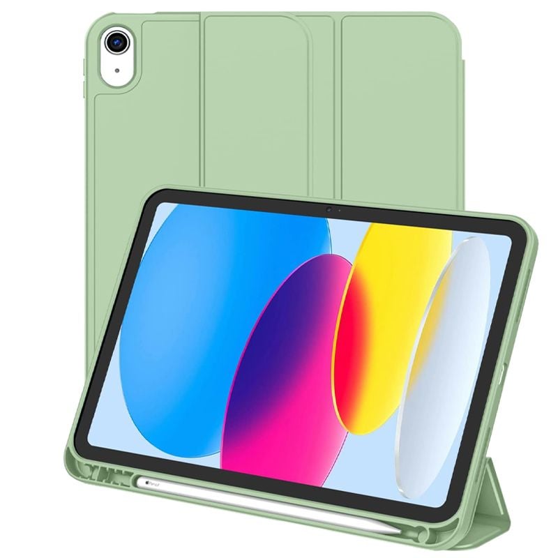 Husa cu Suport Pix pentru iPad 10 2022/2024, iPad 11 2025, Protectie completa, Pliabila, Verde Menta Engros