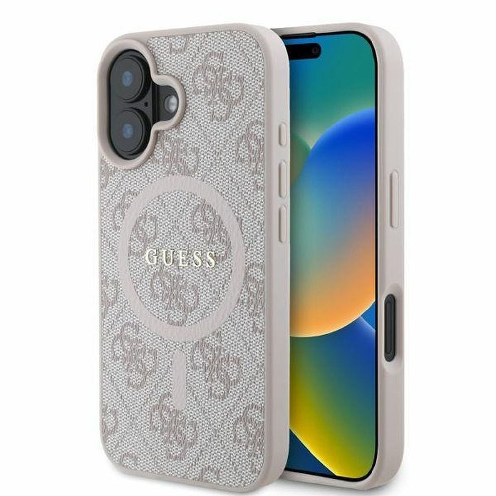 Husa Guess pentru iPhone 16 Pro Max, Model, PU 4G Ring Classic Logo, Compatibila cu Magsafe, Negru Engros