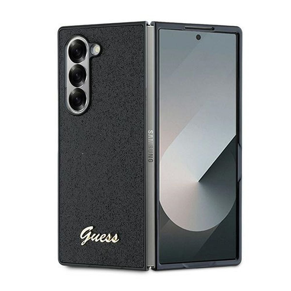 Husa Guess pentru Samsung Galaxy Z Fold 6, Model 4G Glitter Script, Negru Engros