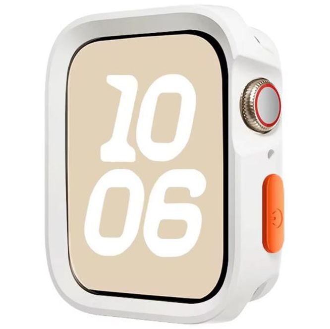Husa Soft Bumper pentru Apple Watch, Protectie antisoc, Silicon, Alb - Apple Watch 46mm Seria 10/11 Engros