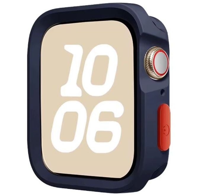 Husa Soft Bumper pentru Apple Watch, Protectie antisoc, Silicon, Bleumarin - Apple Watch 42mm Seria 10/11 Engros
