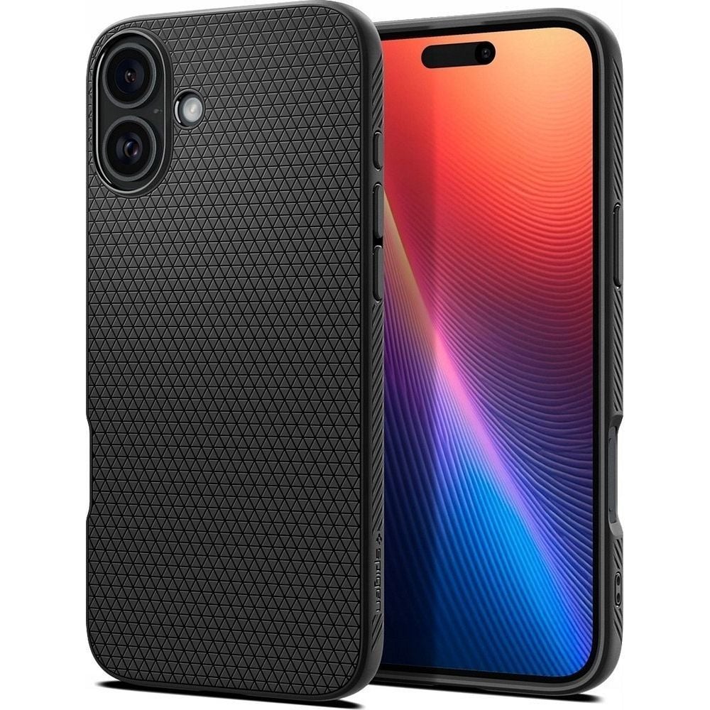 Husa Spigen Liquid Air pentru iPhone 16, Negru Mat Engros