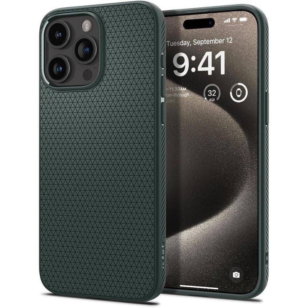 Husa Spigen Liquid Air pentru iPhone 16 Pro Max, Verde Engros
