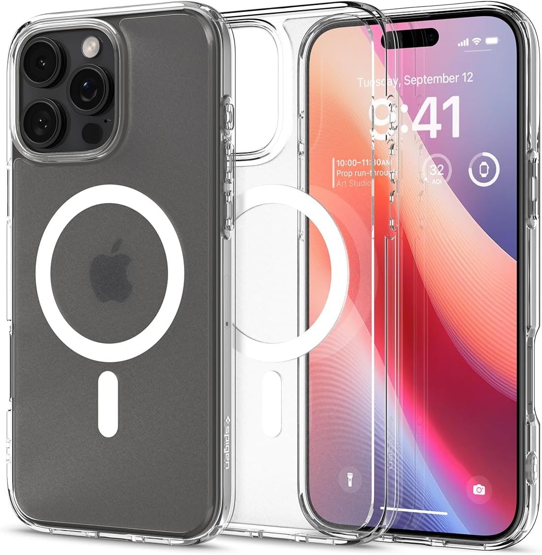 Husa Spigen Ultra Hybrid Mag pentru iPhone 16 Pro Max, Compatibila Magsafe, Transparent Engros