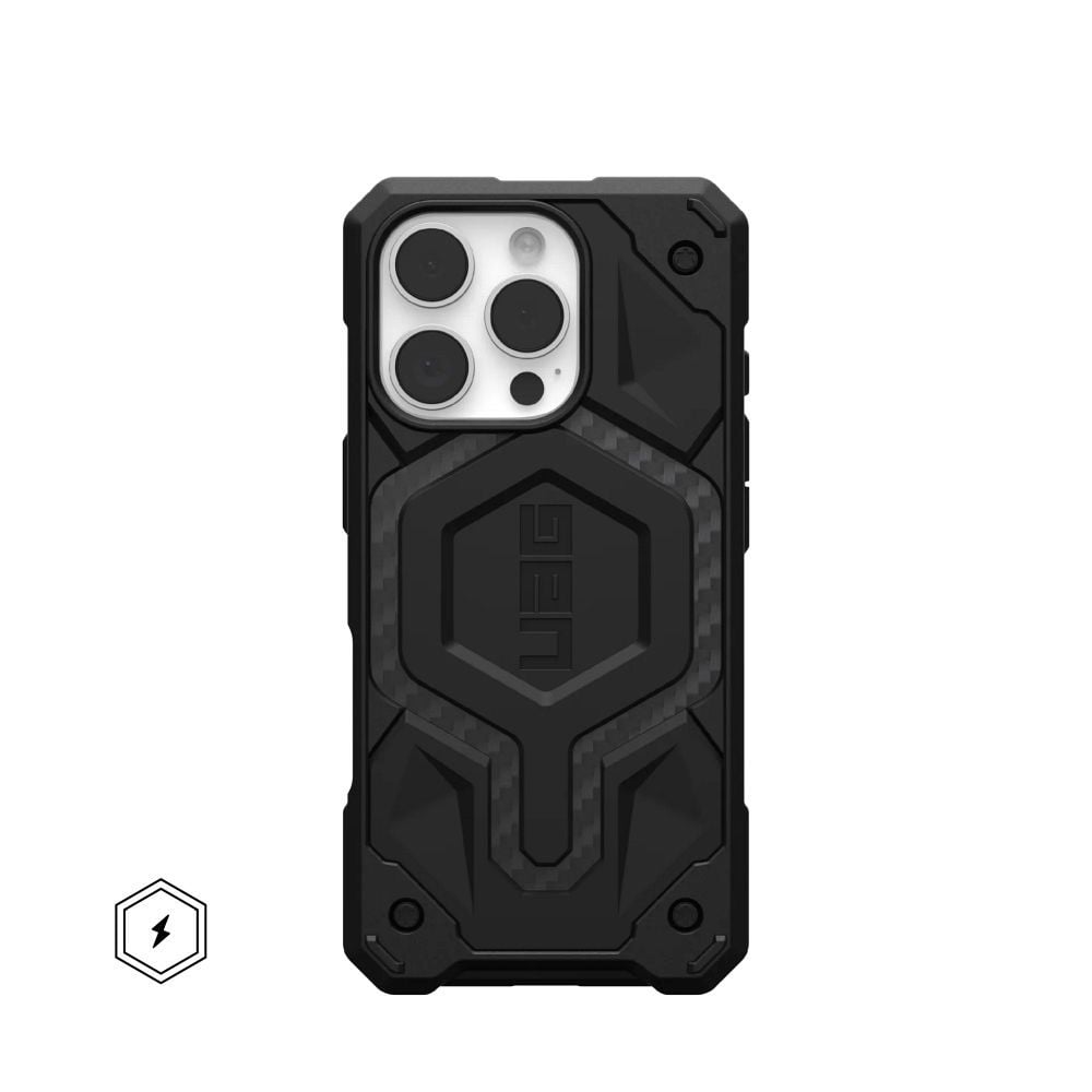Husa UAG Monarch Pro pentru iPhone 16 Pro, Carbon Fiber, Negru Engros