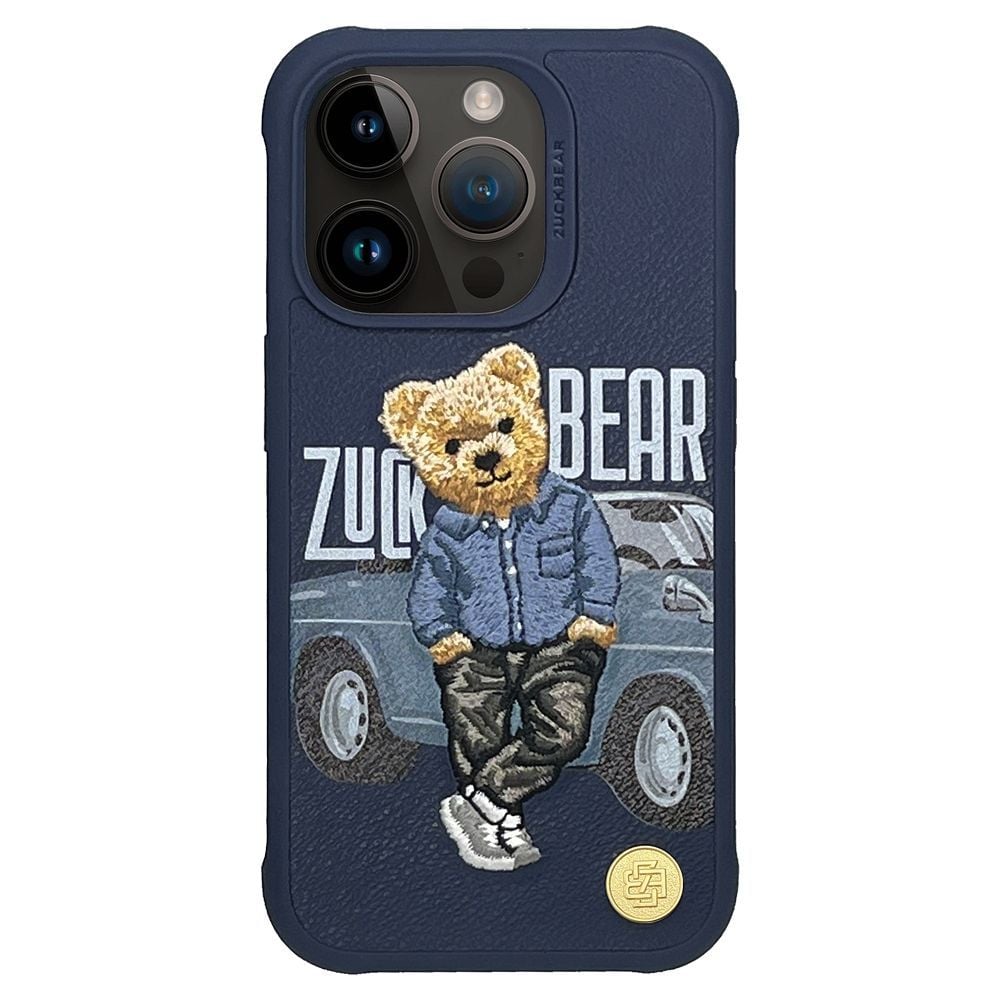 Husa Zuck Bear pentru iPhone 15 Pro Max, San Francisco Fortune, Bay area player, Albastru Engros