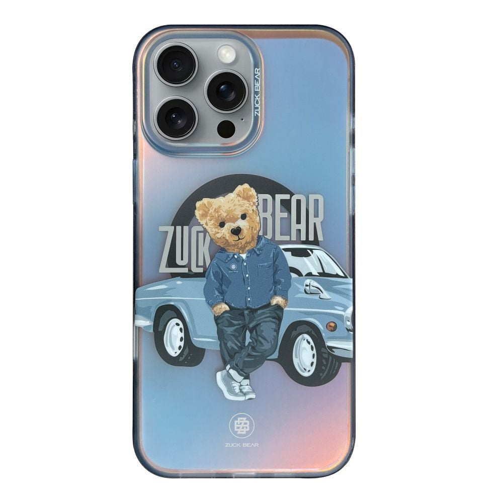 Husa Zuck Bear pentru iPhone 16 Pro, California Cool Mag, Compatibil cu Magsafe, Automobile, Multicolor Engros