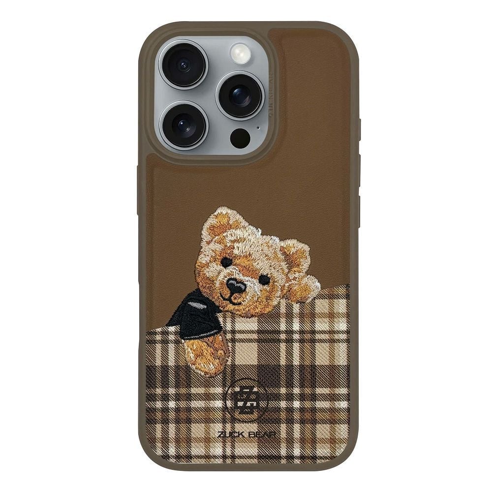 Husa Zuck Bear pentru iPhone 16 Pro Max, Darren, Compatibil cu Magsafe, Maro Engros