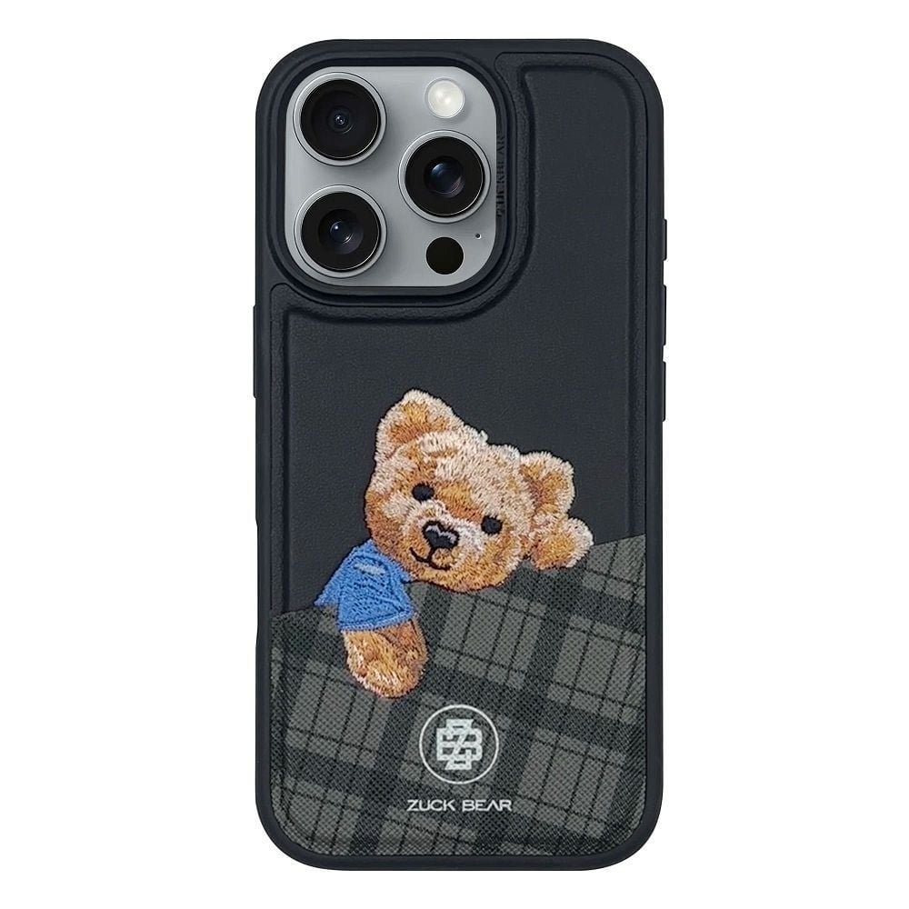 Husa Zuck Bear pentru iPhone 16 Pro Max, Darren, Compatibil cu Magsafe, Negru Engros