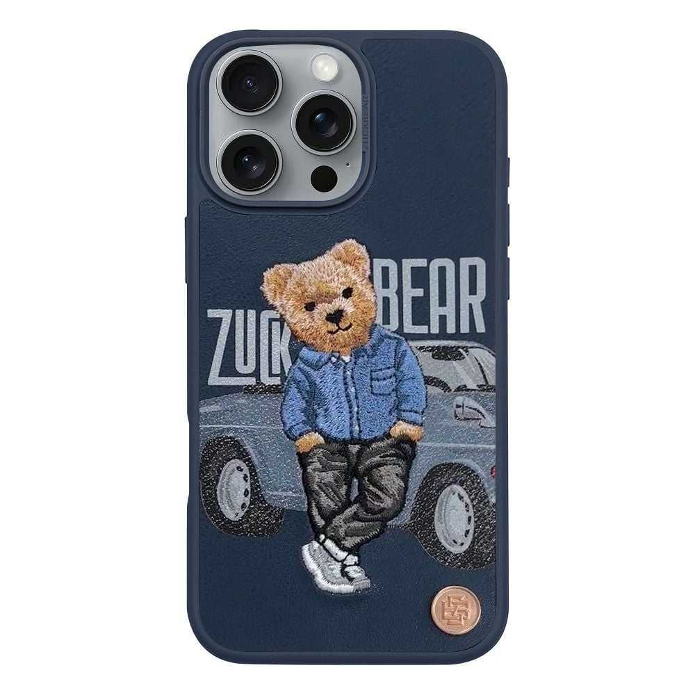 Husa Zuck Bear pentru iPhone 16 Pro, San Francisco Fortune, Bay area player, Albastru Engros