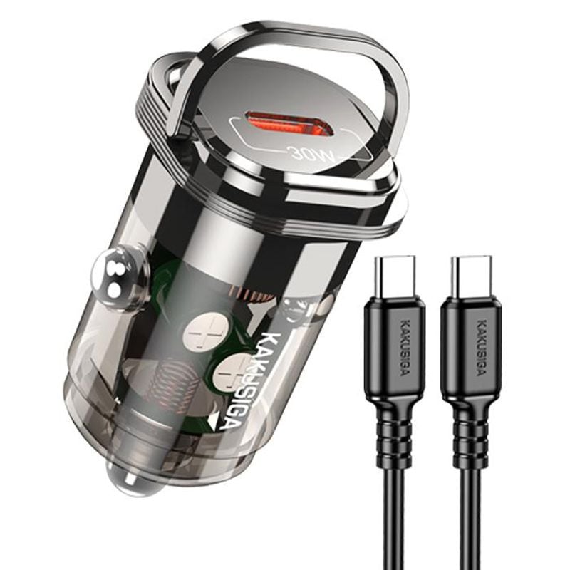 Incarcator Auto KSC-1190, Cablu Type-C 1M, pentru iPhone 15/16 si Android, Putere PD30W, Negru Engros