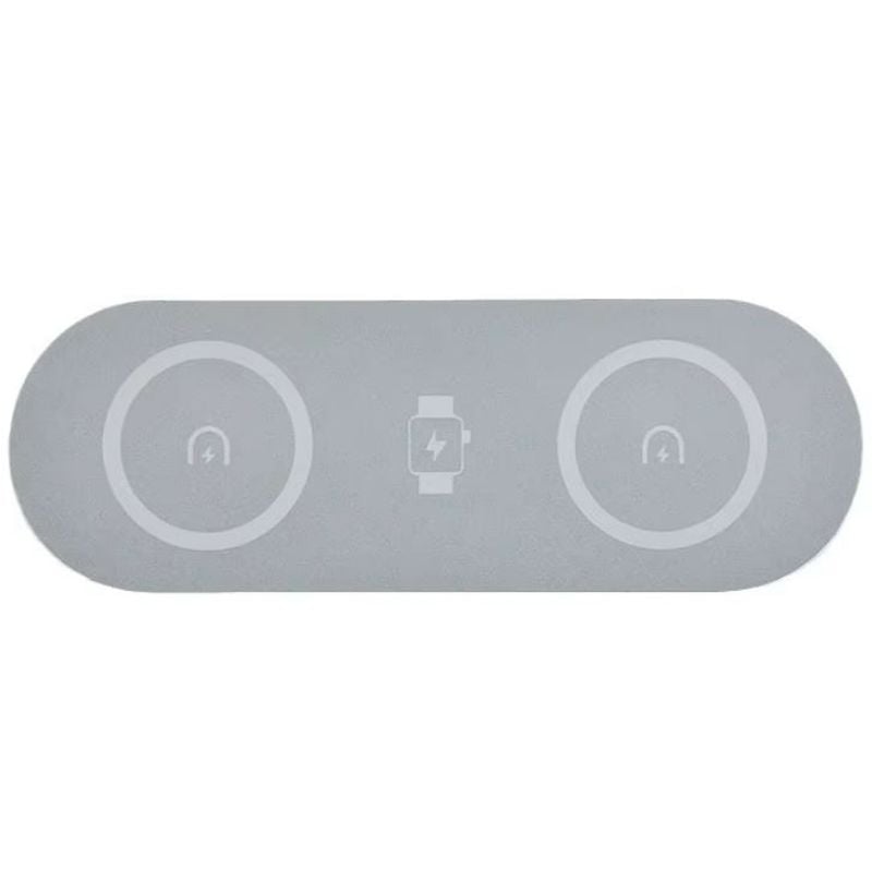 Incarcator Ultra-Slim KD-51, 3 Suprafete, Incarcare Wireless 15W, Port Type-C, Gri Engros