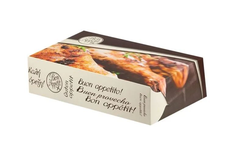 CUTII DIN CARTON+ALUMINIU GRILL BON APPETIT 19×14.5×8 cm (128 buc/set)