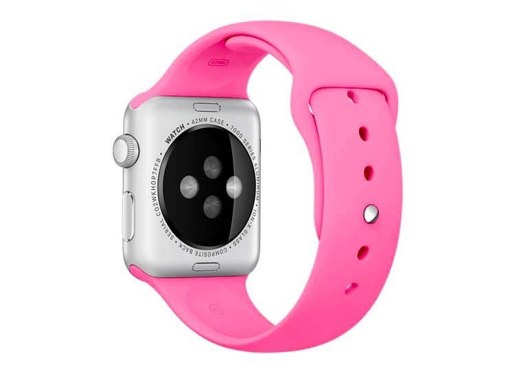 Curea Sport pentru Apple Watch, Silicon, Roz deschis - 44/45/46/49 mm , Mare Engros