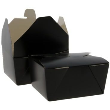 CUTII MENIU DIN CARTON NEGRU CU 4 CLAPETE 900CC(100 BUC/SET)