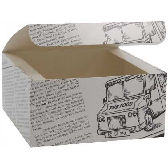 CUTII MENIU DIN CARTON MODEL ZIAR 17X10X7CM (300BUC/SET)