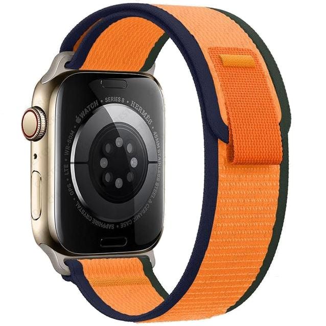 Curea Trail Loop, Nylon, Compatibila cu Apple Watch, Arici, Portocaliu - 44/45/46/49 mm Engros