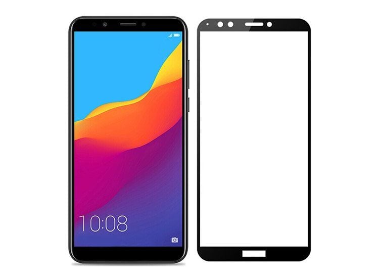 Folie ecran, Sticla, Compatibila cu Huawei  Y6 2018, Full Screen, Negru Engros