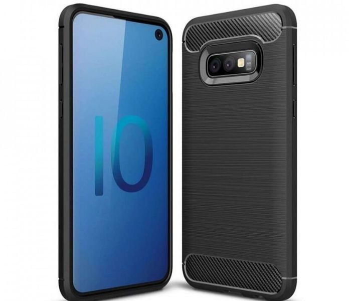 Husa Carbon rezistenta pentru Compatibila cu Samsung S10e, Negru Engros