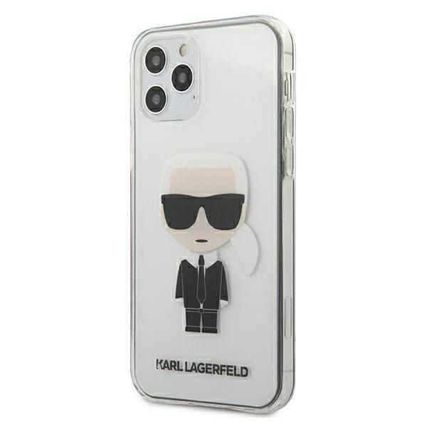 Husa Karl Lagerfeld, Compatibila cu iPhone 12/12 Pro, Silicon, Transparent Engros