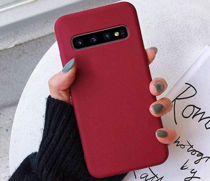 Husa Matt TPU pentru Compatibila cu Samsung S10e Burgundy Engros