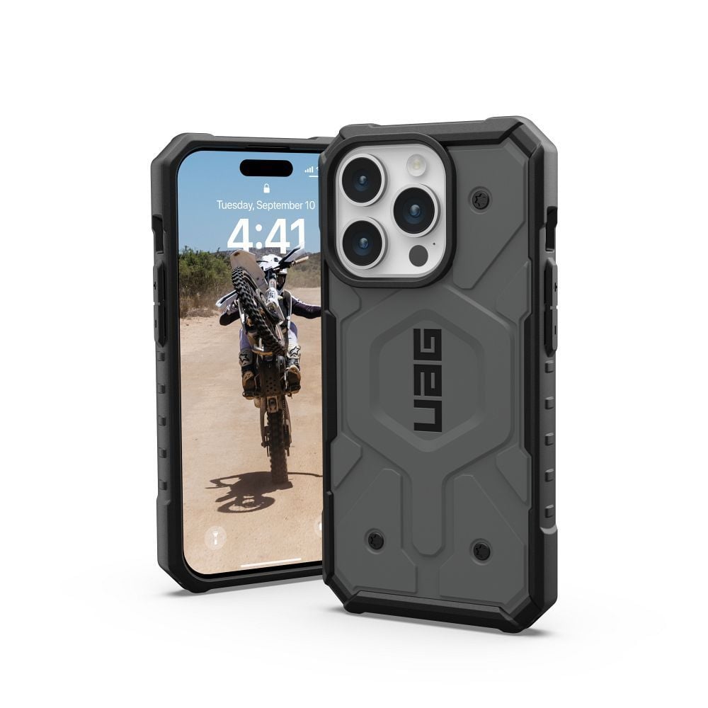 Husa  UAG Compatibila cu iPhone 15 Pro, Compatibil Magsafe, Pathfinder, Silver Engros