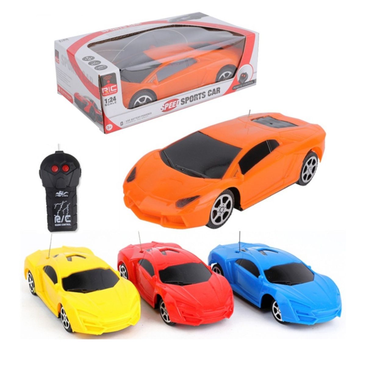 Mașinuță 17x7cm, cu Telecomanda, Model Sport Diferite Culori Engros