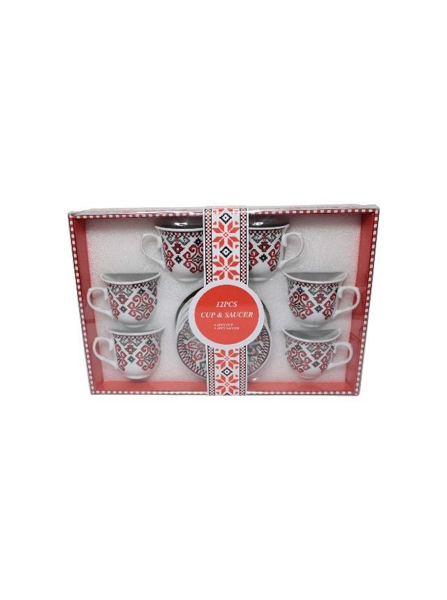 Set cesti cu farfurii Engros, 12 piese, in cutie, HU938-2