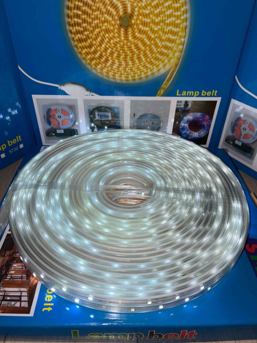 BANDA LED Engros SMD 20M cu Alimentator , 48 de LED-uri pe metru , 220V , culoare alb rece