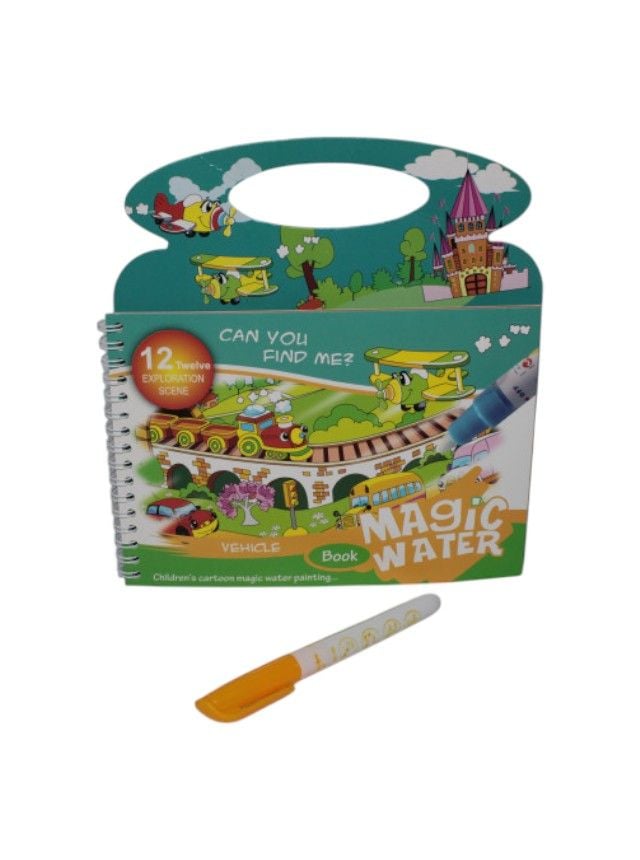 Carti de colorat Engros, magic book, 20x22cm, cu apa, diverse modele